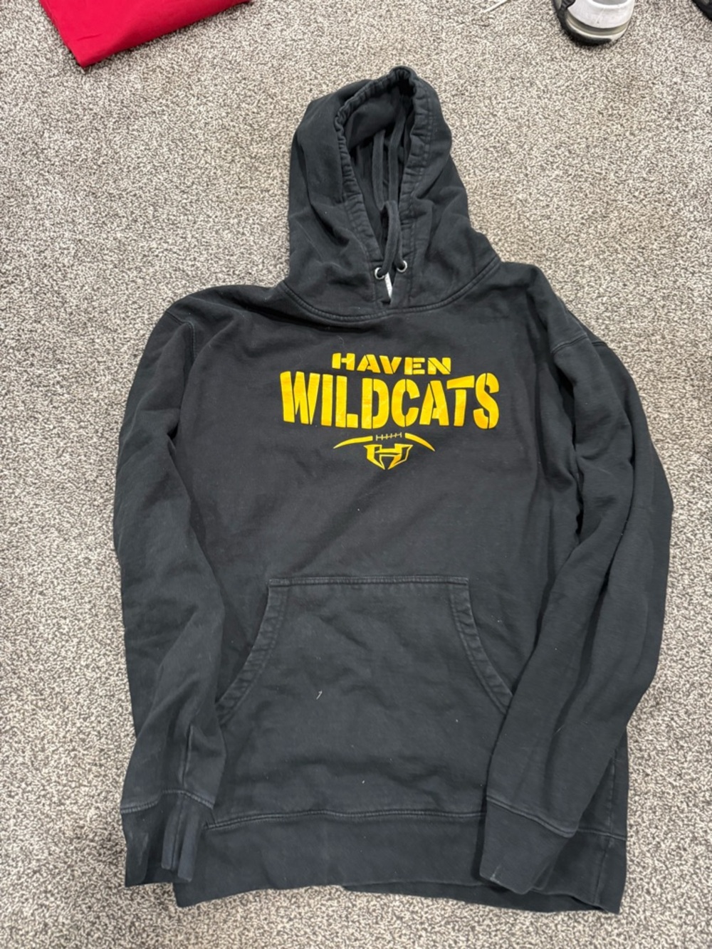 Haven Wildcats Black Hoodie with Yellow Hoodie